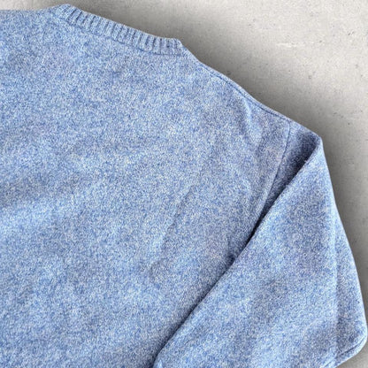 Vintage blue knit sweater, size M