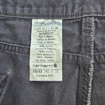 Carhartt black carpenters short jeans W40 vintage workwear streetwear