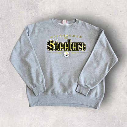 סווטשירט אפור NFL Steelers, מידה L