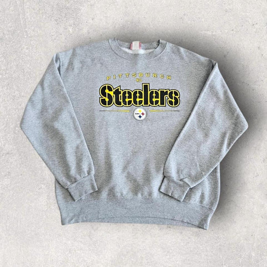 סווטשירט אפור NFL Steelers, מידה L