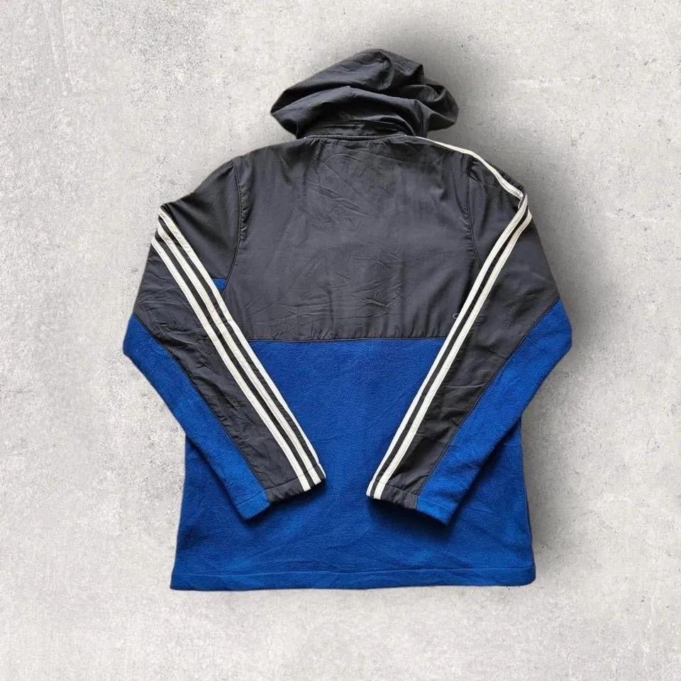 Adidas fleece jacket medium M size blue grey, good condition