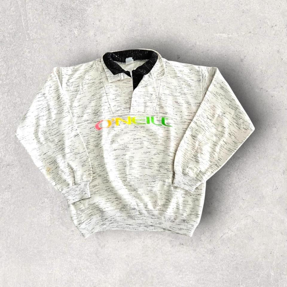 O’Neill White 1/4 Zip Sweatshirt - S
