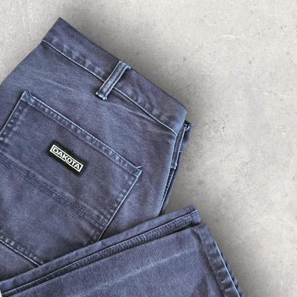 Dakota navy thick carpenters jeans vintage workwear streetwear 36x32         