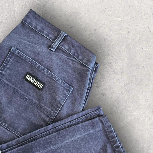 Dakota navy thick carpenters jeans vintage workwear streetwear 36x32         