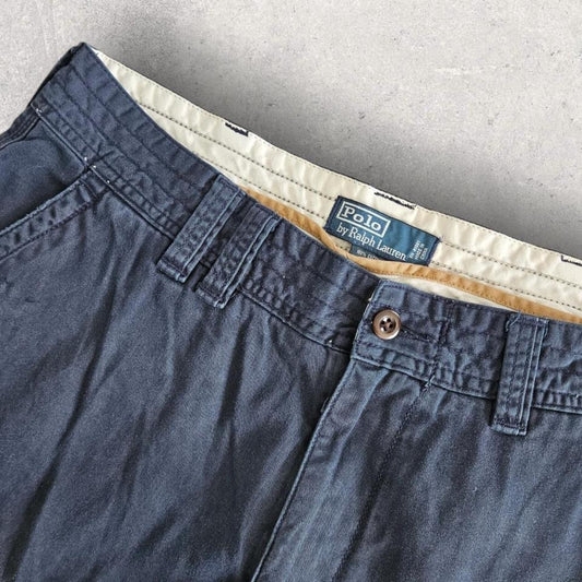 Polo Ralph Lauren navy cargo shorts W36 vintage streetwear         