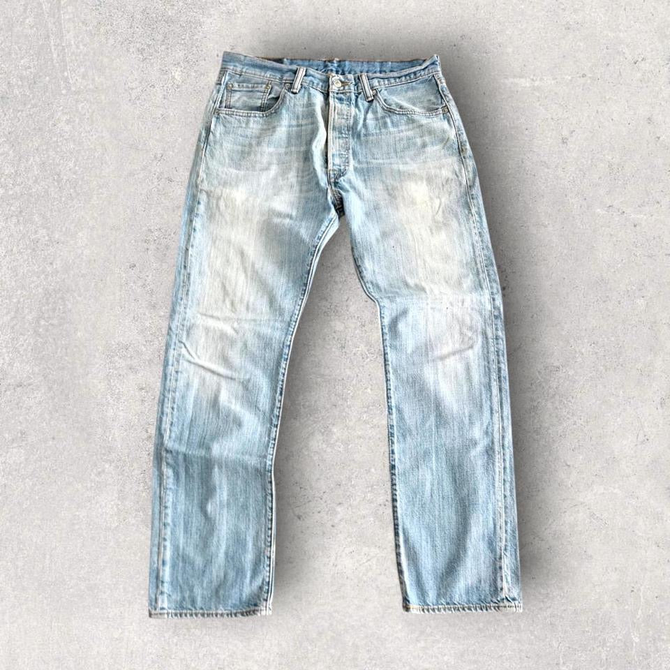 Levi's 501 Blue Jeans - Washed במידות W32 L30 במצב 8.5/10