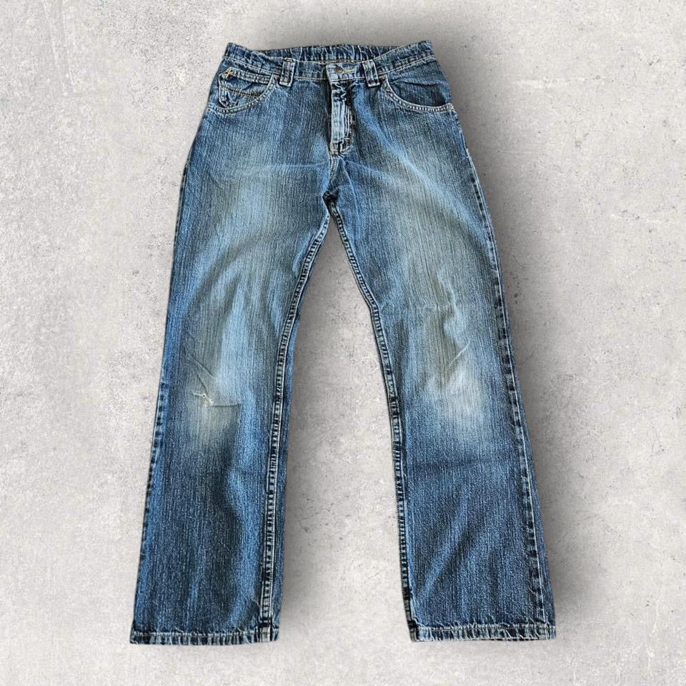 Wrangler Navy Workwear Jeans במצב 8.5/10, מותן 72 ס"מ, אורך 101 ס"מ.