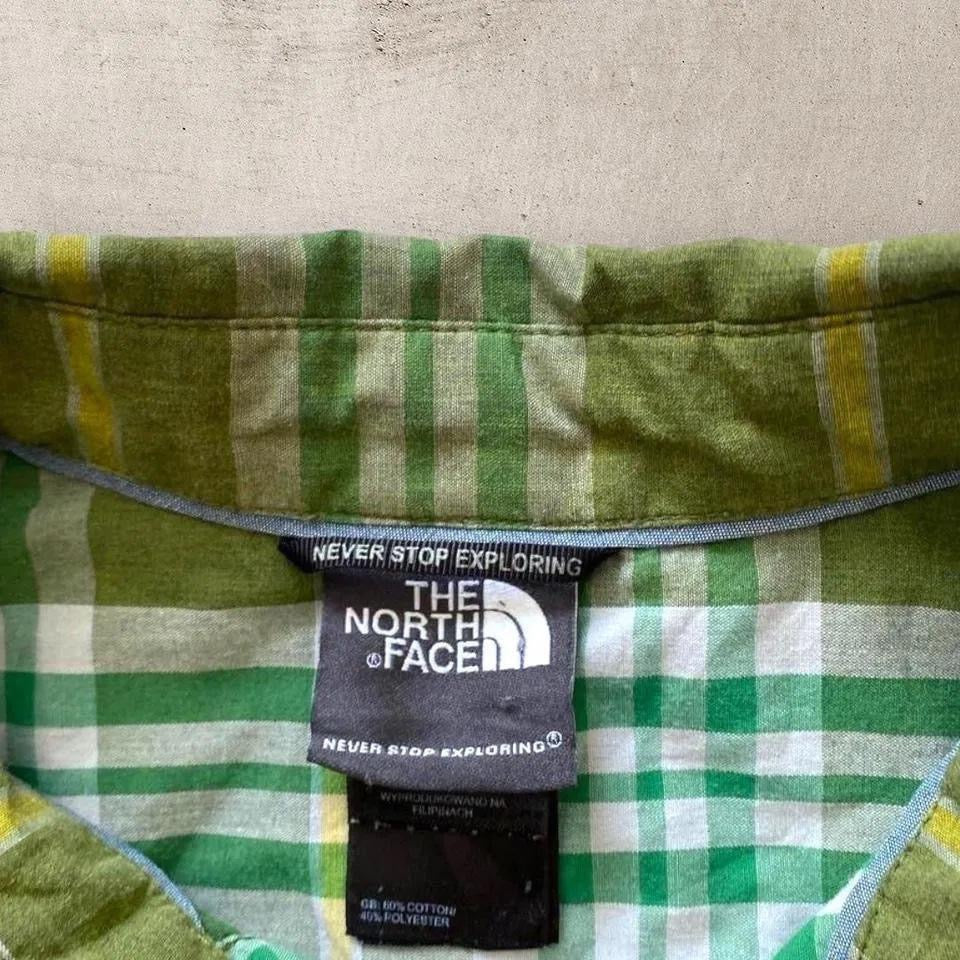 The North Face polo shirt - S חולצת פולו נורת' פייס ירוק צהוב מידה S