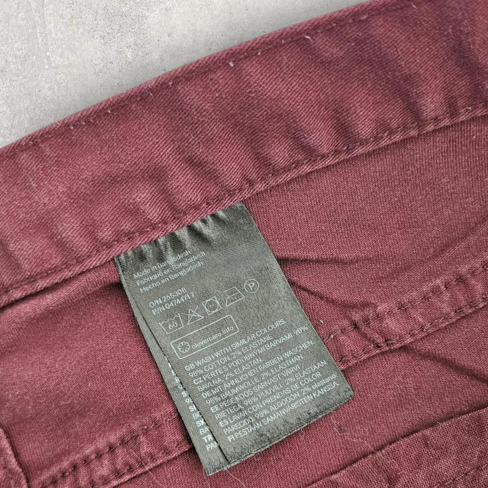 H&M Burgandy Short Jeans - W34