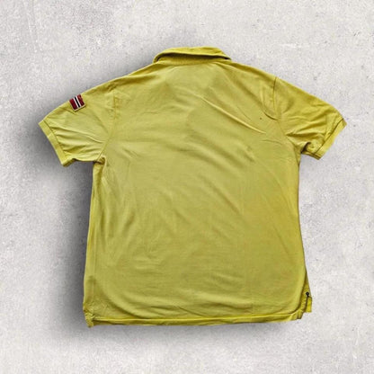 Napapijri Yellow Polo Tee - XL, חולצת פולו צהובה של Napapijri במידה XL