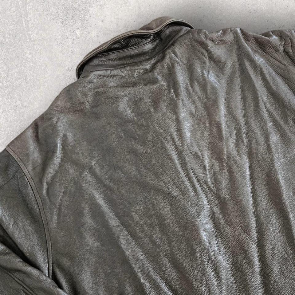 Eddie Bauer brown leather jacket 3XL vintage streetwear