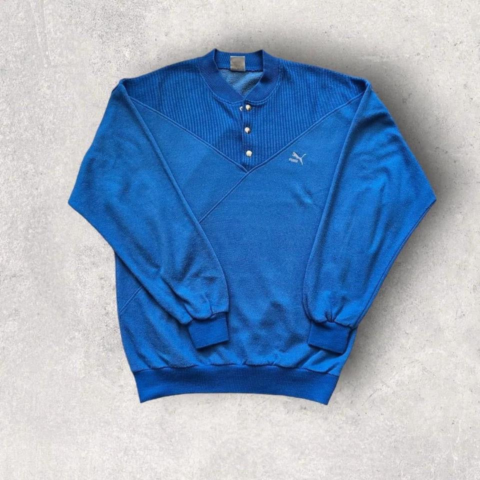 Vintage Puma Buttons Sweatshirt - XL