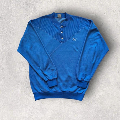 Vintage Puma Buttons Sweatshirt - XL
