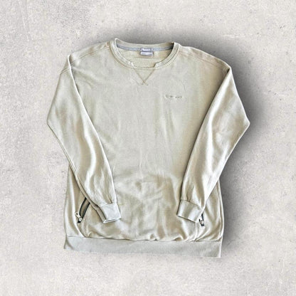 Champion Cream Long Sleeve Tee - Large חולצת שרוול ארוך קרם של Champion, מידה L