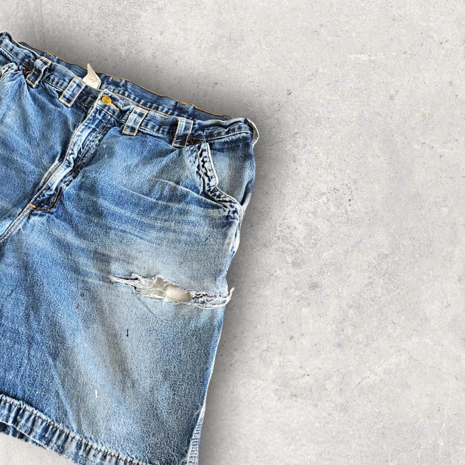 Carhartt Navy Carpenter Shorts בצבע כחול כהה
