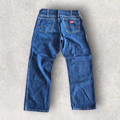 Dickies Navy Jeans - 34x29, ג’ינס כחול כהה דיקיס וינטג במצב טו