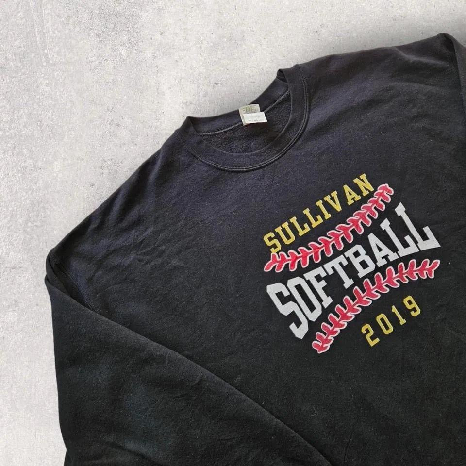 GILDAN Black Softball Sweatshirt - XXL