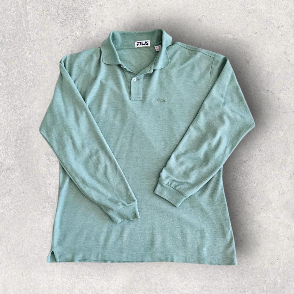Fila Light Green Polo Long sleeve L chest