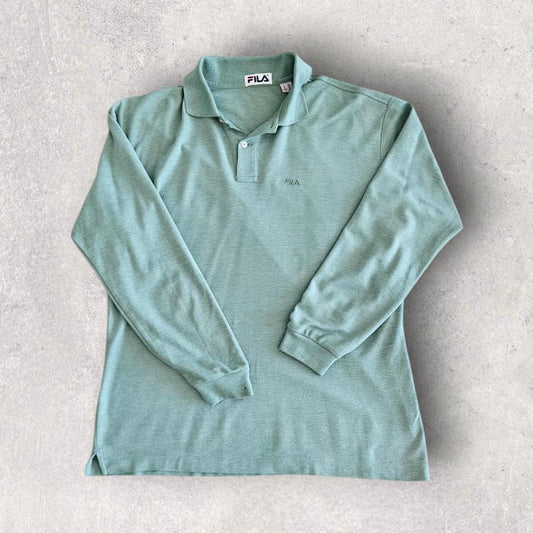 Fila Light Green Polo Long sleeve L chest