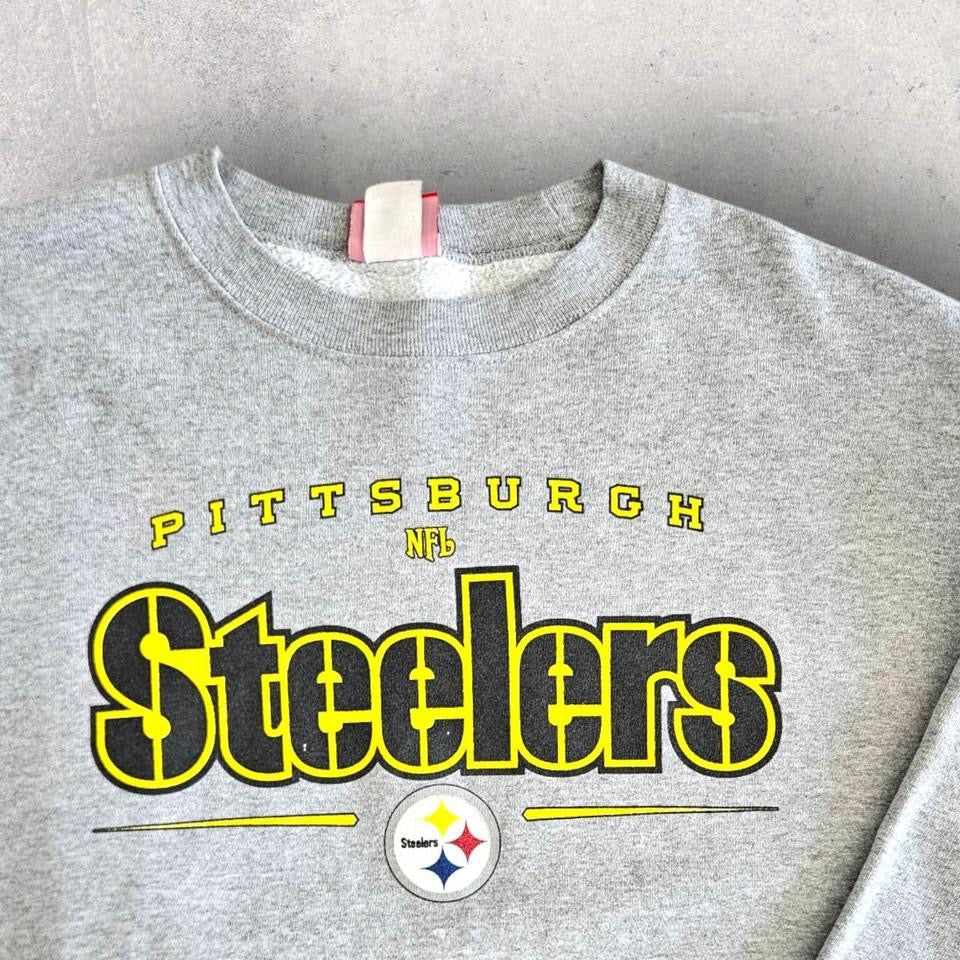 סווטשירט אפור NFL Steelers, מידה L