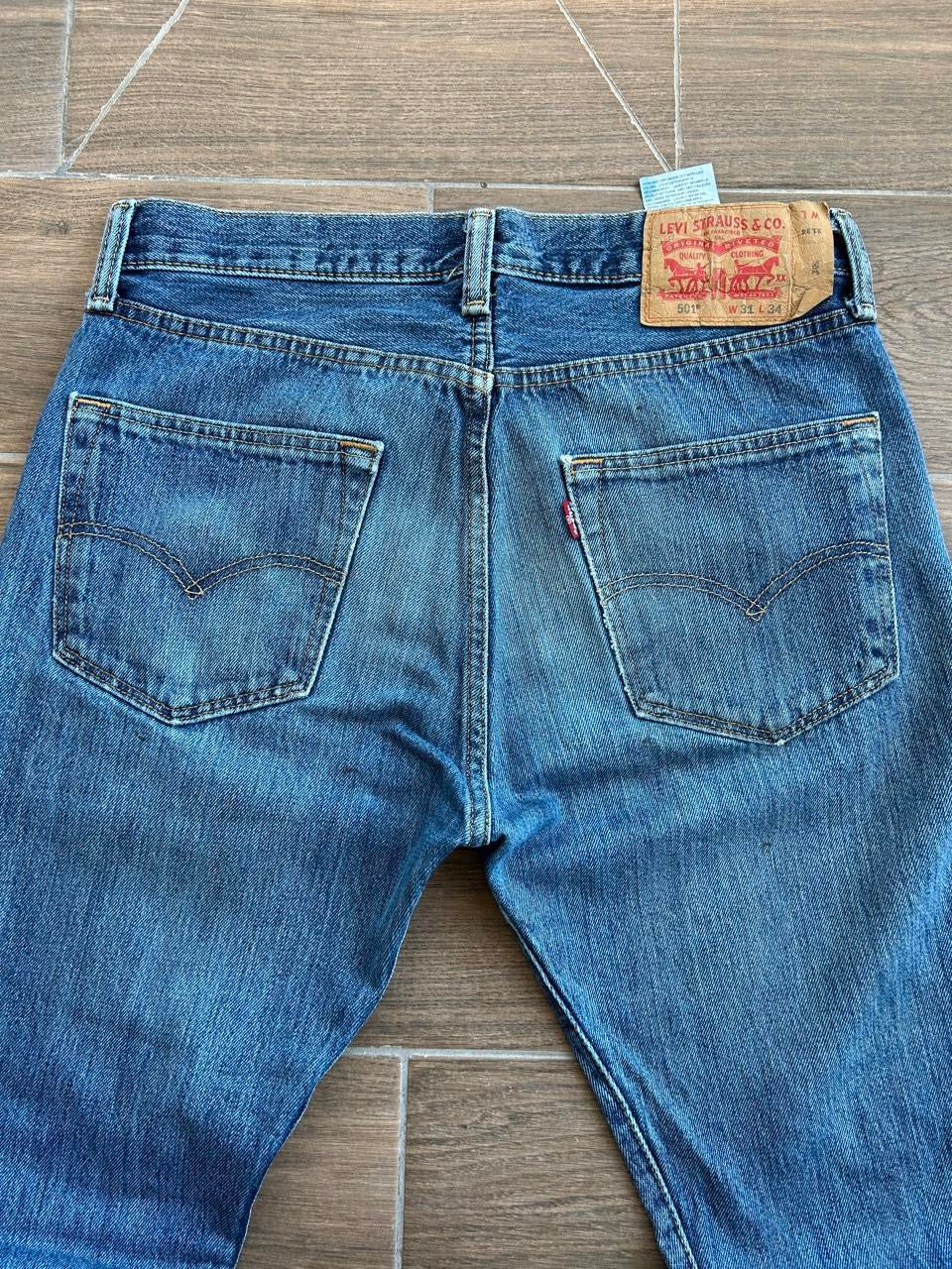 Levis 501 Navy Jeans - 31x34