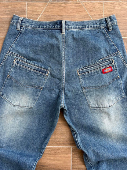 Vintage Dickies Navy Jeans - W34 — brand and size tag detail