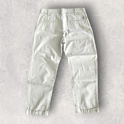 מכנסי Carhartt WIP בצבע קרם מידה W30
