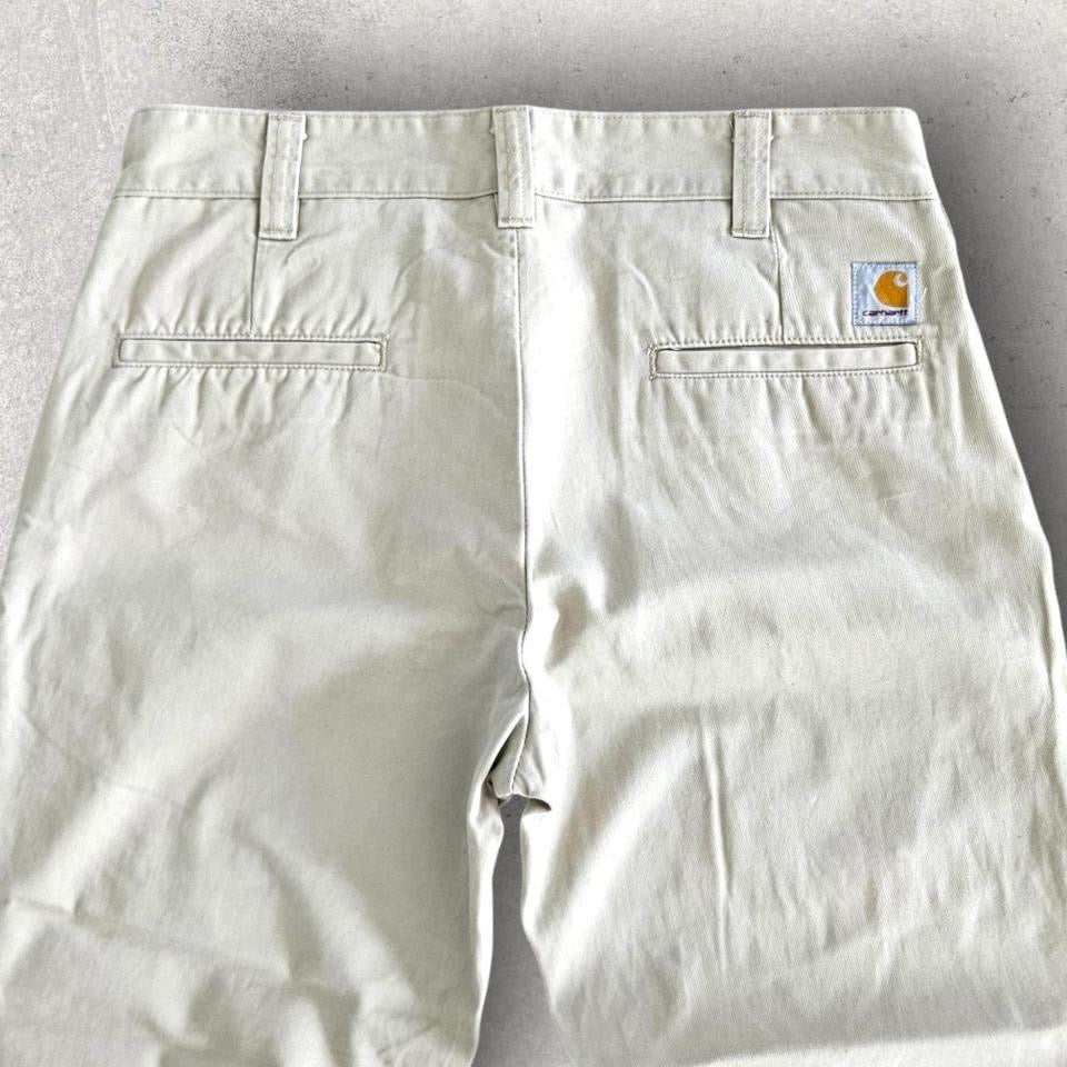 מכנסי Carhartt WIP בצבע קרם מידה W30