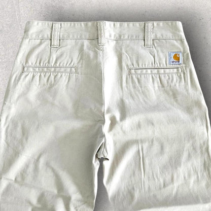 מכנסי Carhartt WIP בצבע קרם מידה W30