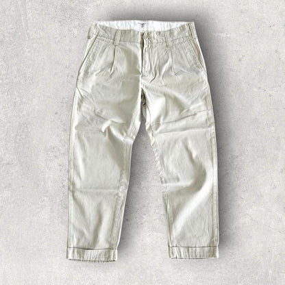 מכנסי Carhartt WIP בצבע קרם מידה W30