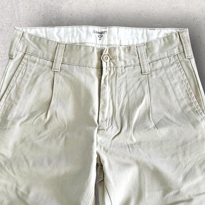 מכנסי Carhartt WIP בצבע קרם מידה W30