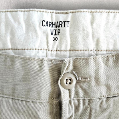 מכנסי Carhartt WIP בצבע קרם מידה W30