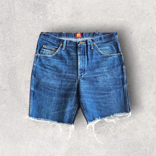 Wrangler Navy Short Jeans W36 – Vintage Summer Denim