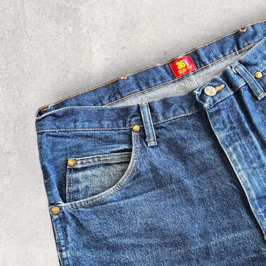 Wrangler Navy Short Jeans W36 – Vintage Summer Denim