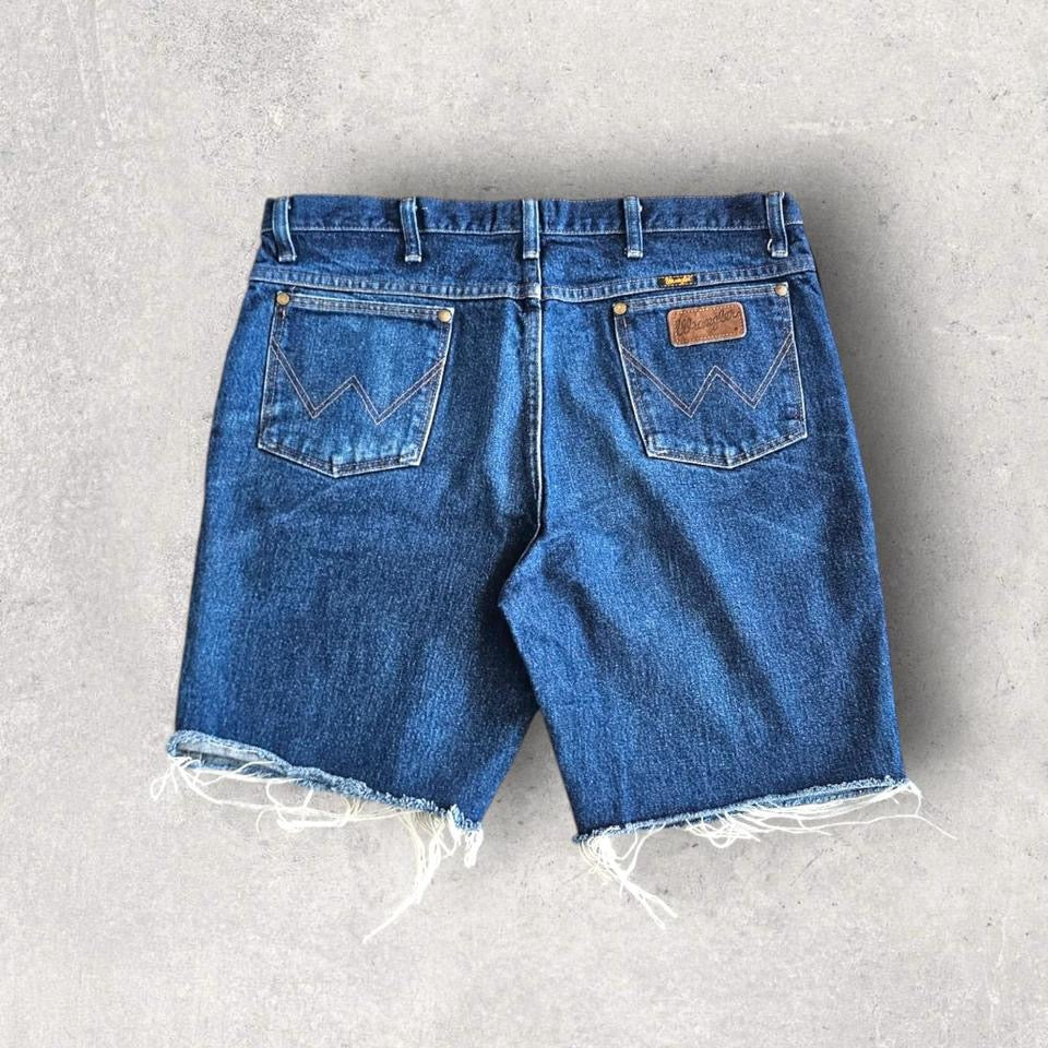 Wrangler Navy Short Jeans W36 – Vintage Summer Denim