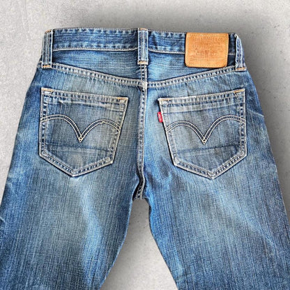 Levi’s Navy Jeans – 34 vintage denim stained front