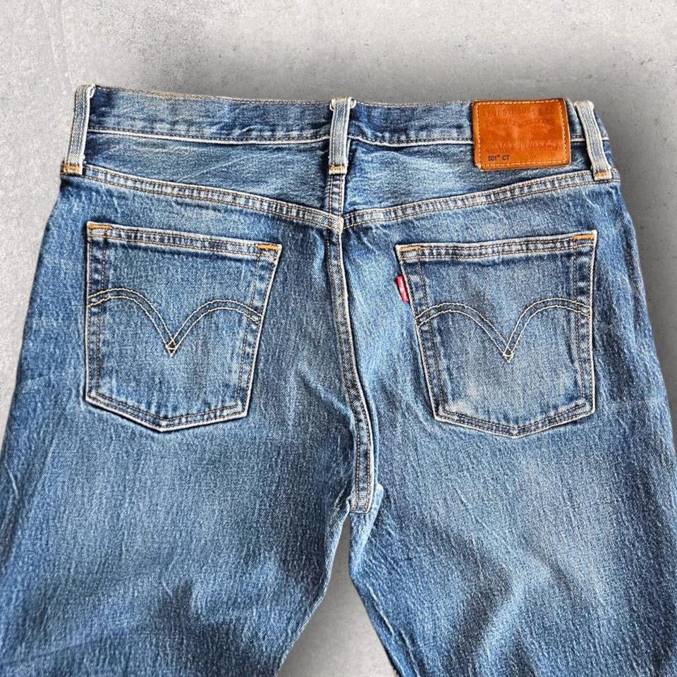 Levi’s 501 Blue Jeans – 27x32 vintage denim with front stains