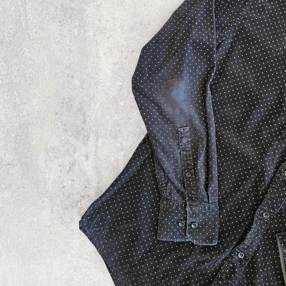 Septwolves Black Corduroy Shirt - L חולצת קורדרוי שחורה ספטוולבס מידה L       