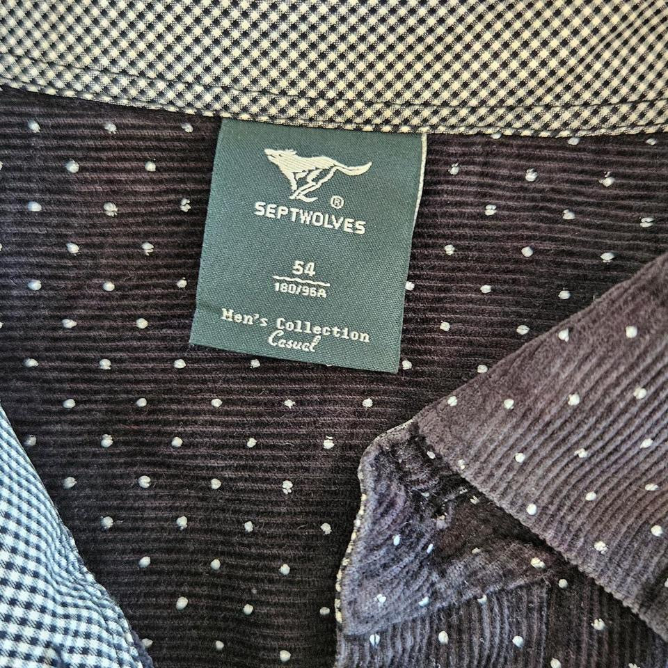 Septwolves Black Corduroy Shirt - L חולצת קורדרוי שחורה ספטוולבס מידה L        