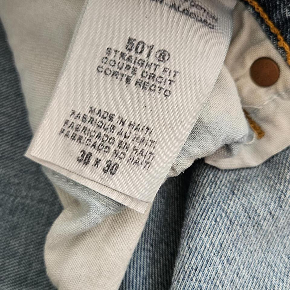 Levi’s 501 Navy Jeans 36x30 – dark blue vintage denim straight fit