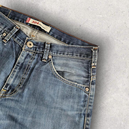 Levi’s 504 navy blue jeans W32 L34 vintage denim relaxed fit