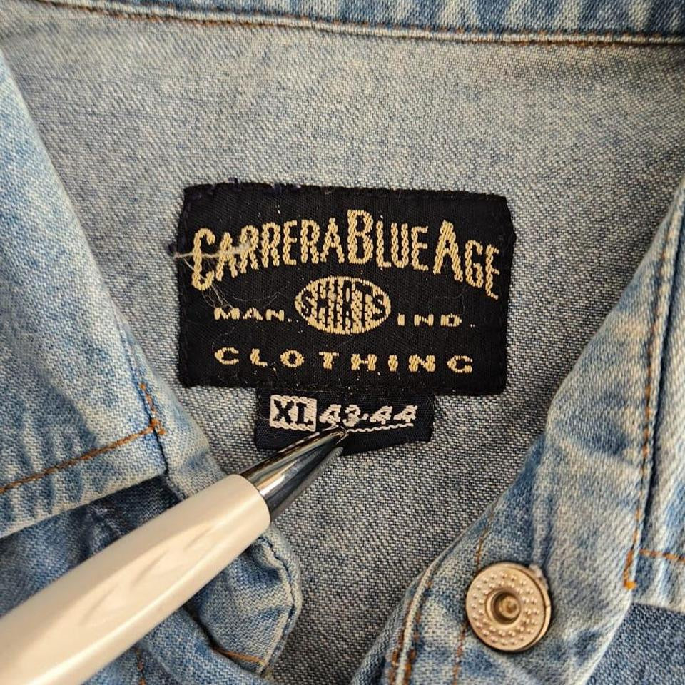 Vintage Carrera Blue Light Denim Jacket Woman's - L ג'קט ג'ינס לייט כחול קררה וינטג'