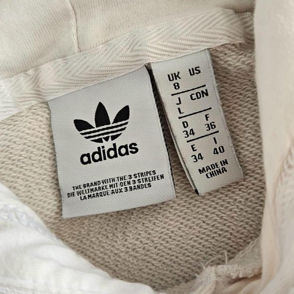 קפוצ’ון Adidas לבן עם לוגו, מידה M לגברים