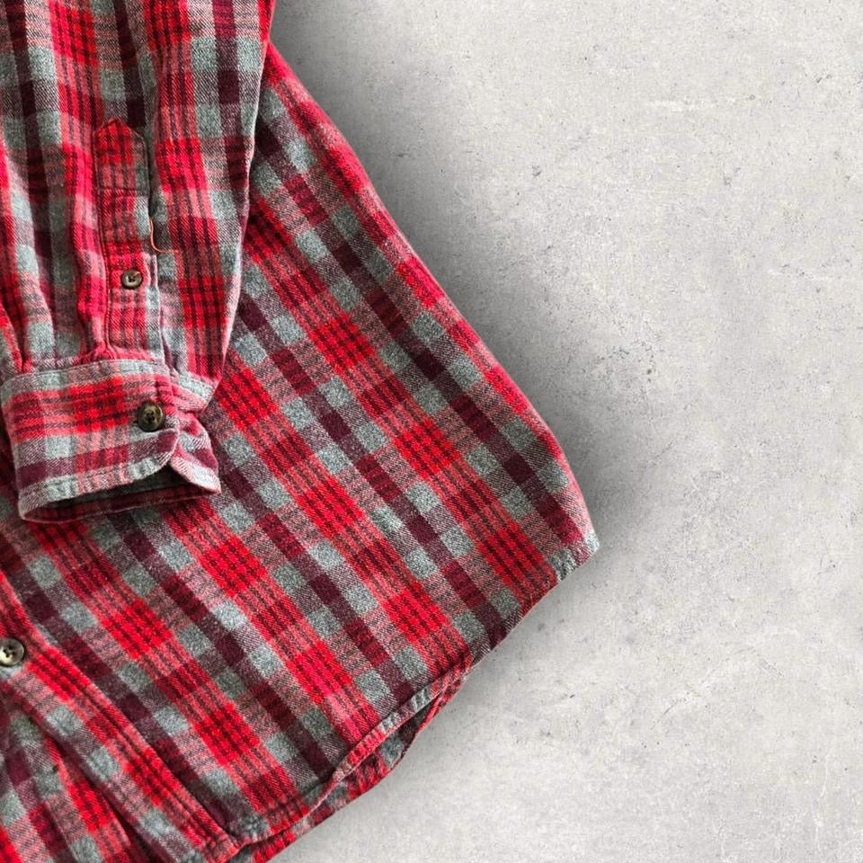 Faded Glory Red Squares Polo Shirt - M חולצת פולו משובצת אדומה פיידד גלורי מידה M       