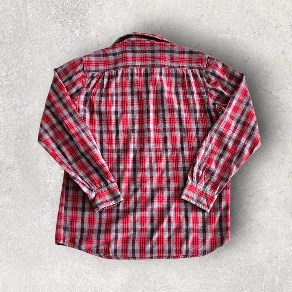 Faded Glory Red Squares Polo Shirt - M חולצת פולו משובצת אדומה פיידד גלורי מידה M       