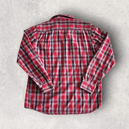 Faded Glory Red Squares Polo Shirt - M חולצת פולו משובצת אדומה פיידד גלורי מידה M       