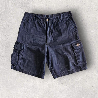 Dickies navy cargo workwear shorts W34 vintage streetwear utility