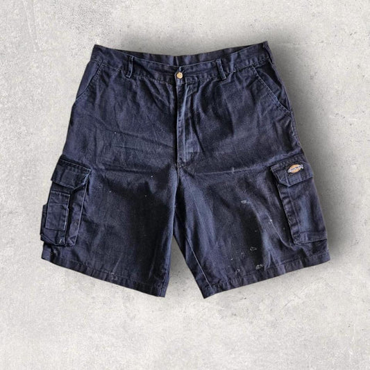 Dickies navy cargo workwear shorts W34 vintage streetwear utility