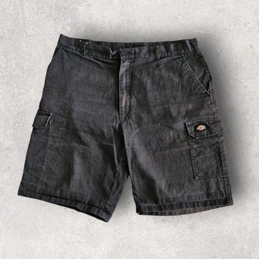 Dickies black cargo workwear shorts W40 vintage streetwear utility