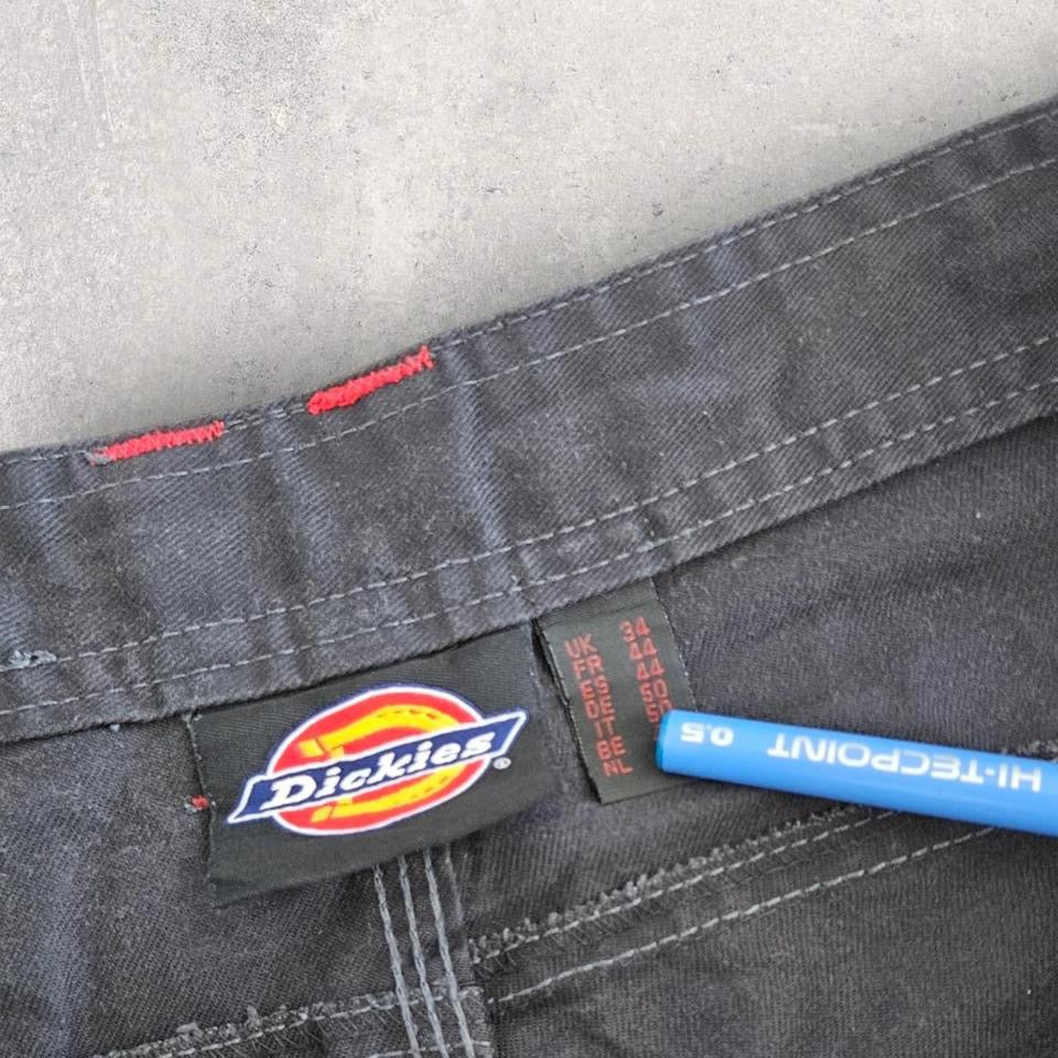 Dickies black cargo workwear shorts W34 vintage carpenter multi pocket 88x55